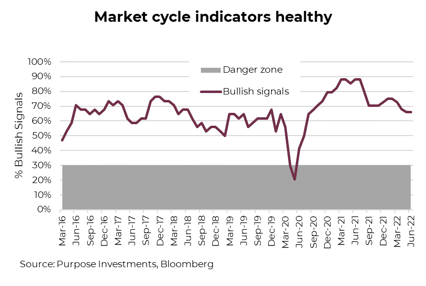 Market cycle indicators healthy