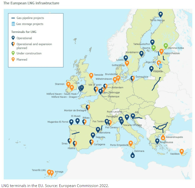 LNG terminals in the EU