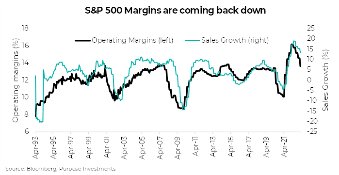 S&P 500 Margins are coming back down